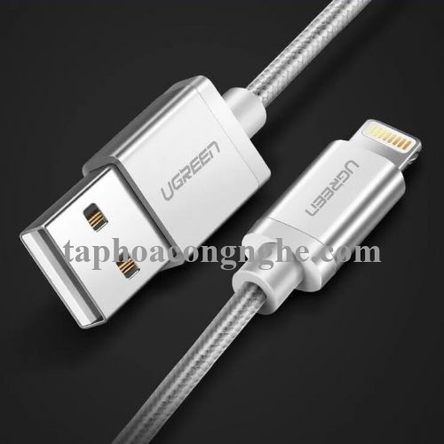 Ugreen 40693 0.5M màu Trắng Cáp Lightning sạc + truyền dữ liệu cho iPhone US199 30040693